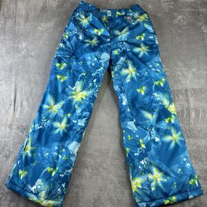 ZeroXposur Snow Board Ski Pants‎ Sz Youth Girls 16 XL Blue Teal Glam Pants 28x28